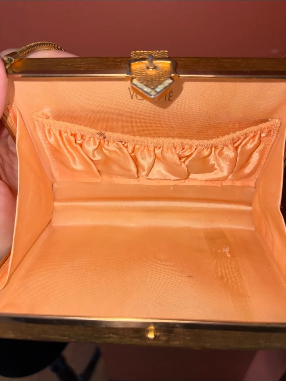 Antique Volupté gold handbag